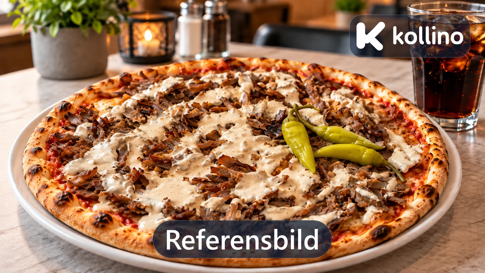 38. Kycklingkebab Pizza